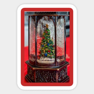 Christmas Tree in bottle with Glitter Sticker